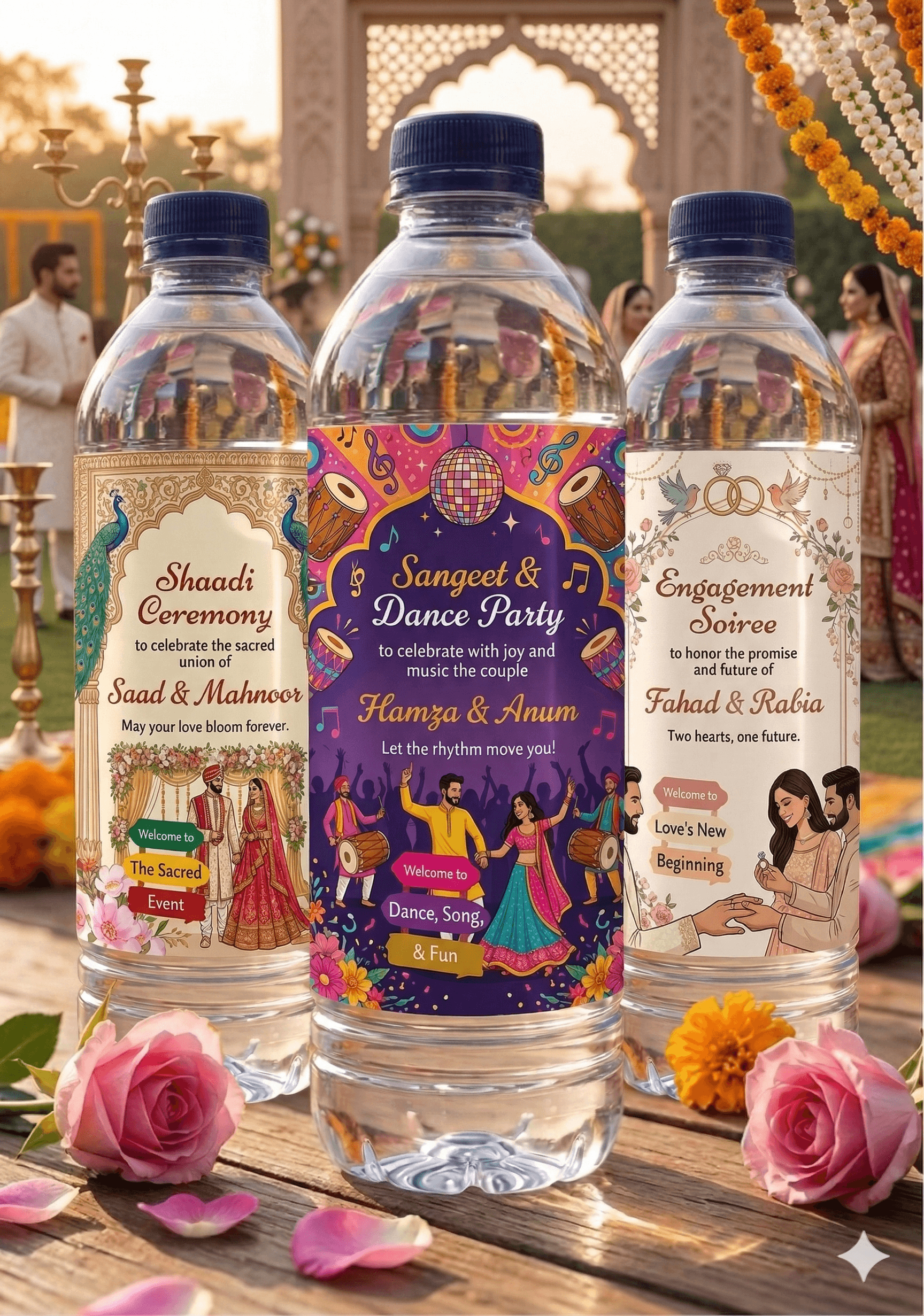 Aveline bottle with Wedding label